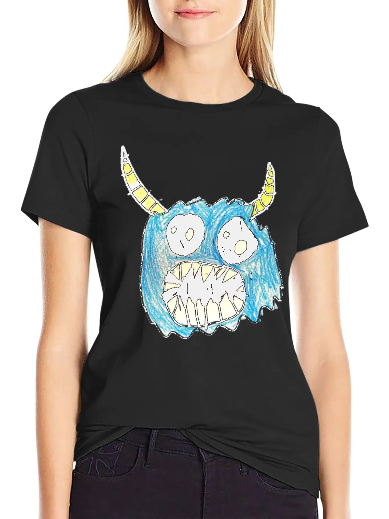 Blue Monster Cute Classic Cotton Tee – Unisex Comfort For Any Season