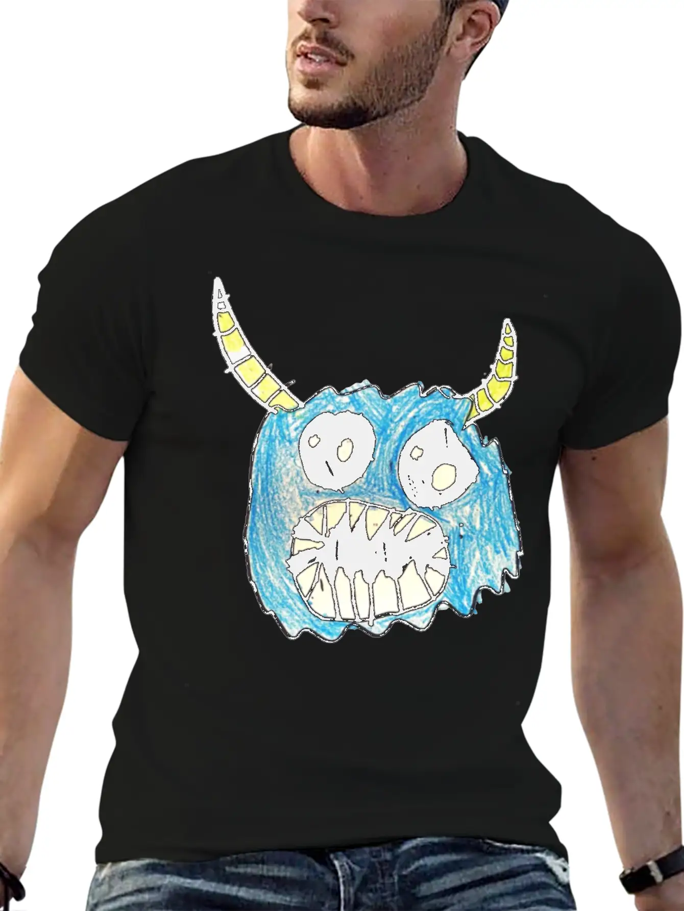Blue Monster Cute Classic Cotton Tee – Unisex Comfort For Any Season