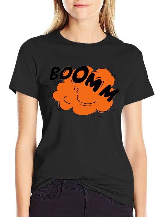 "BOOMM"! Cartoon Explosion Lightweight Cotton T-Shirt – Daily Comfort Graphic Shirt