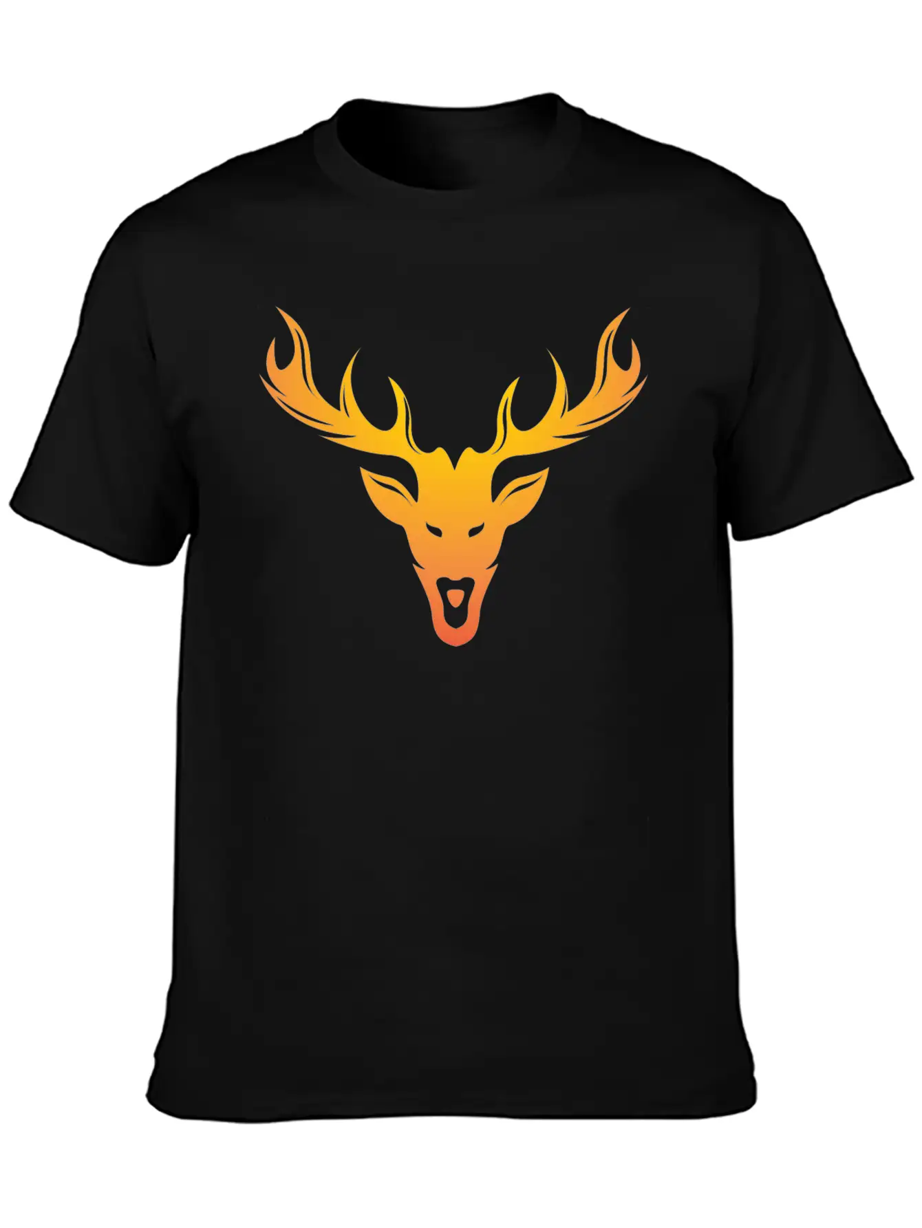 Burning Horns Deer Stylish Bold T Shirt 1 Casual Graphic T-Shirt – Simple And Comfortable Daily Wear