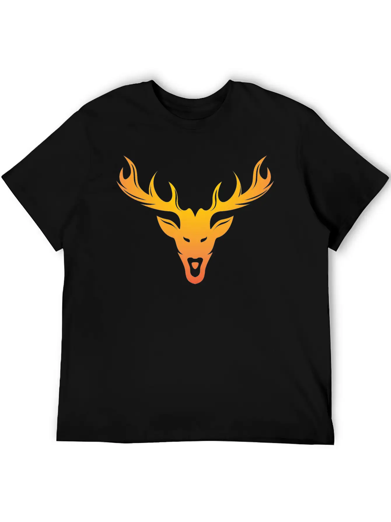 Burning Horns Deer Stylish Bold T Shirt 1 Casual Graphic T-Shirt – Simple And Comfortable Daily Wear