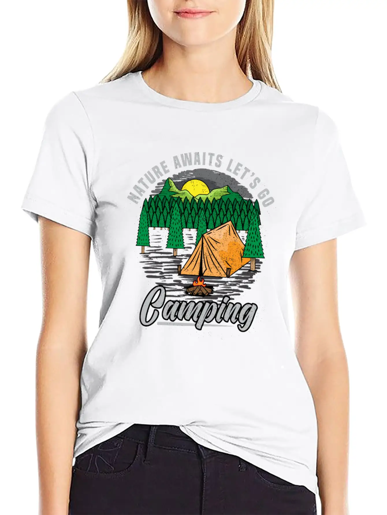 Camping Nature Camping Casual Graphic T-Shirt – Simple And Comfortable Daily Wear