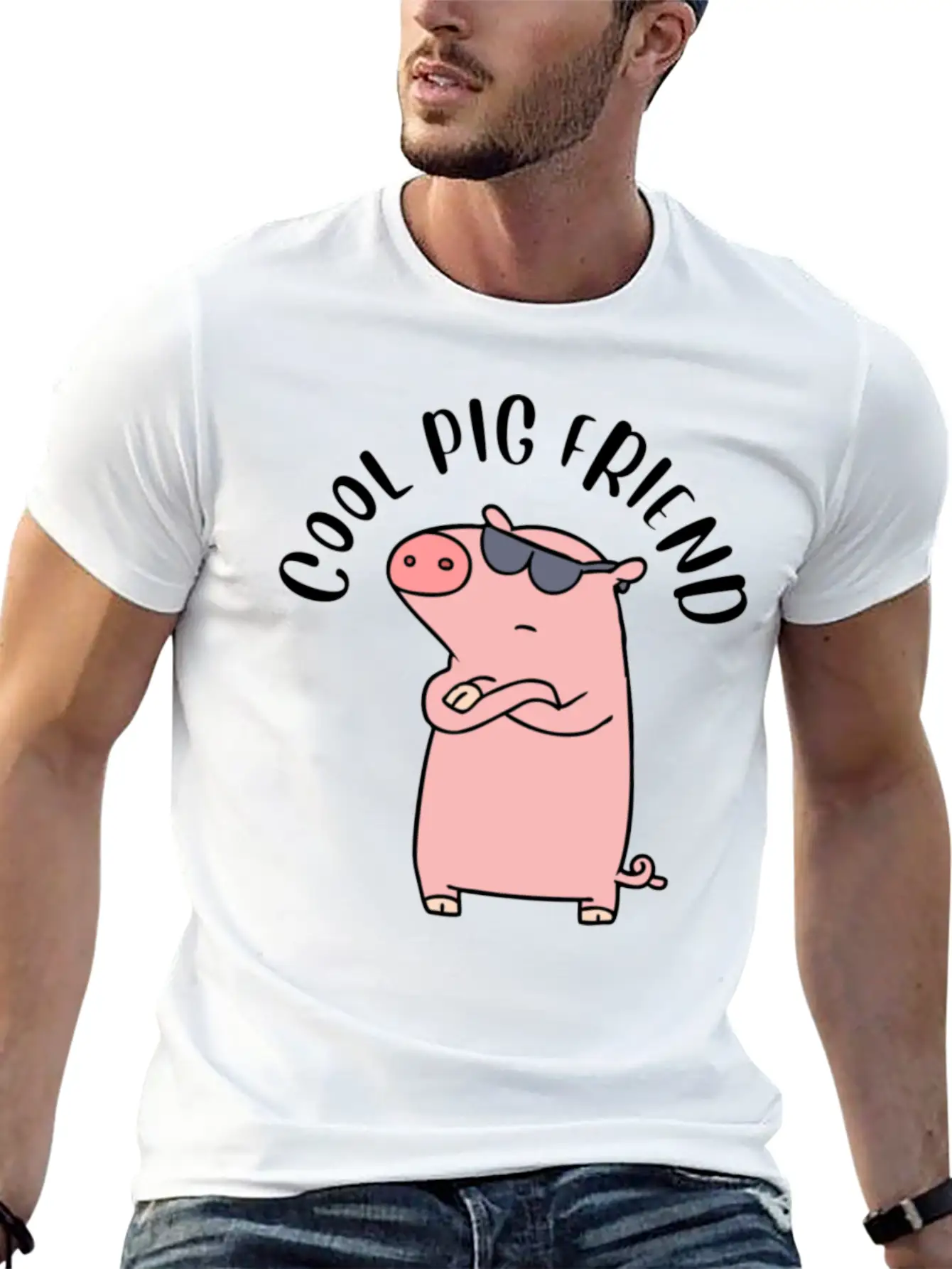 Cool Pig Friend Classic Cotton Tee – Unisex Comfort For Any Season