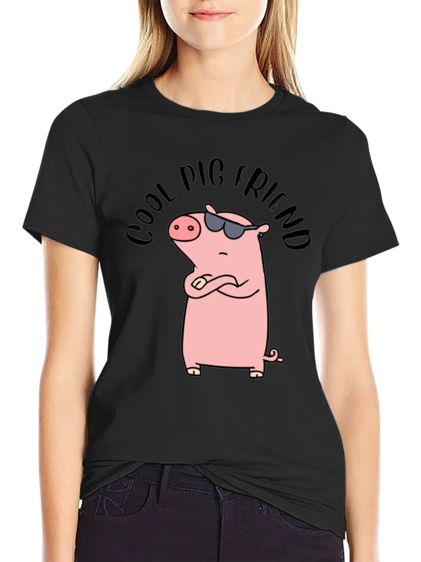 Cool Pig Friend Classic Cotton Tee – Unisex Comfort For Any Season