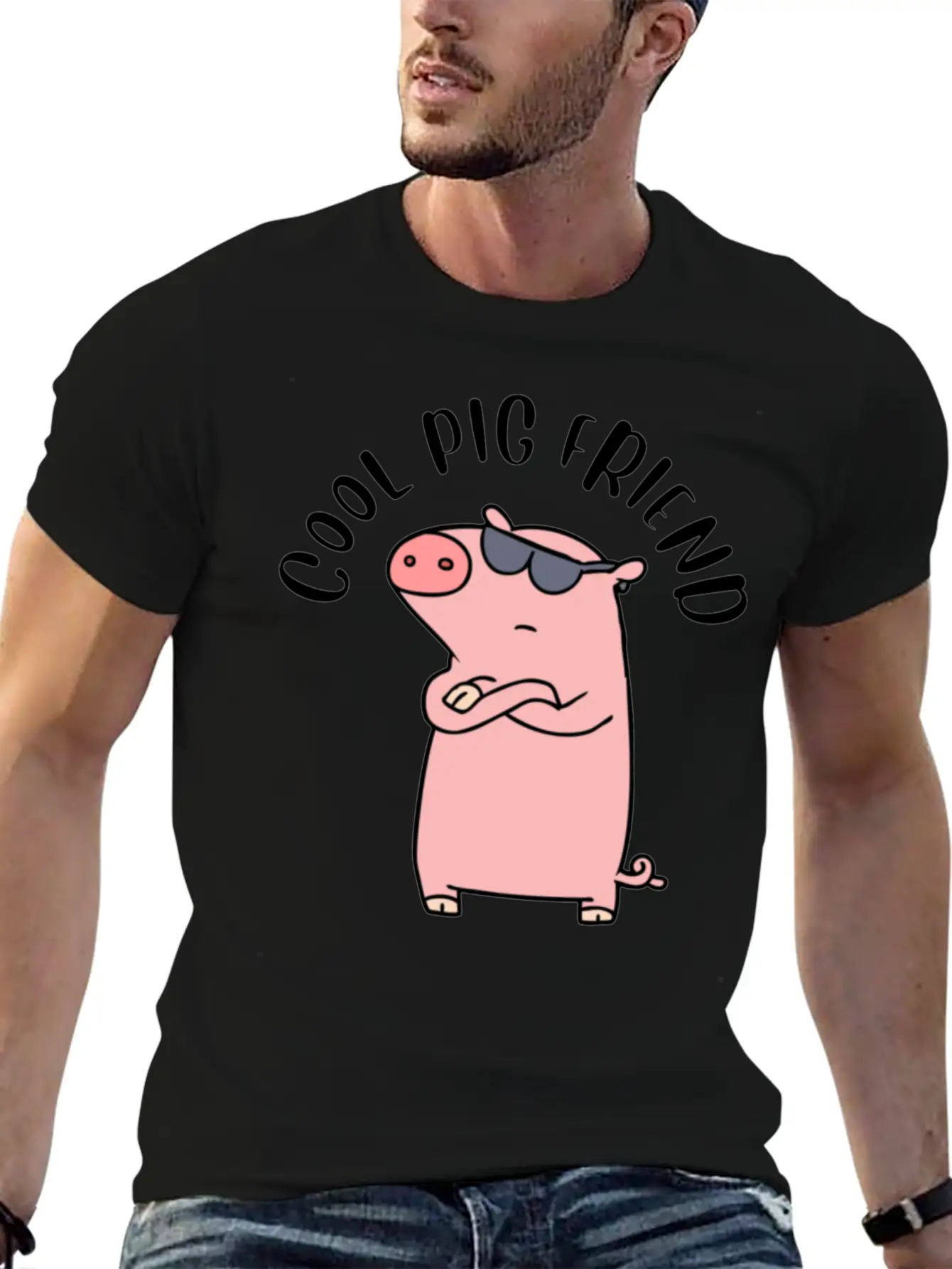 Cool Pig Friend Classic Cotton Tee – Unisex Comfort For Any Season