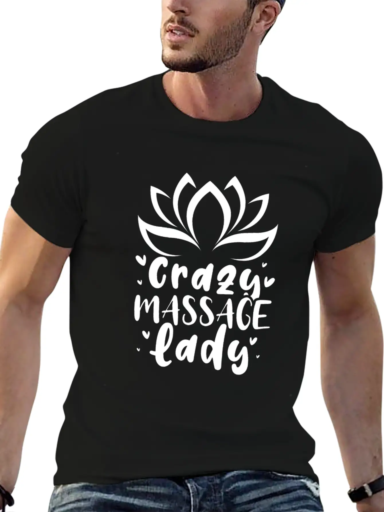 Crazy Massage Lady Casual Graphic T-Shirt – Simple And Comfortable Daily Wear