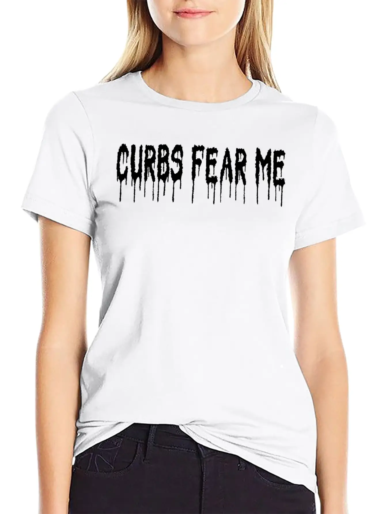 CURBS FEAR ME Funny Bumper Casual Graphic T-Shirt – Simple And Comfortable Daily Wear