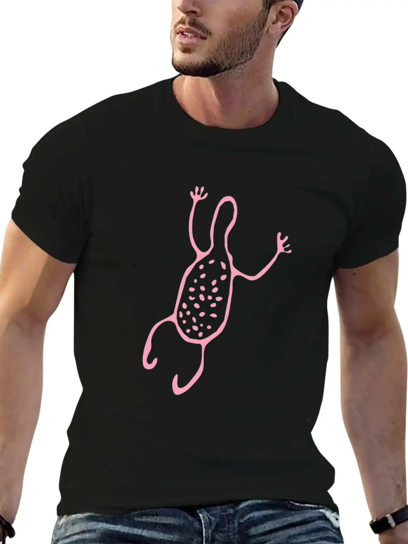 Cute Creature Pink Tribal Art Tribe Floral Paleo Essential Unisex Summer Tee – Soft Cotton Casual Fit
