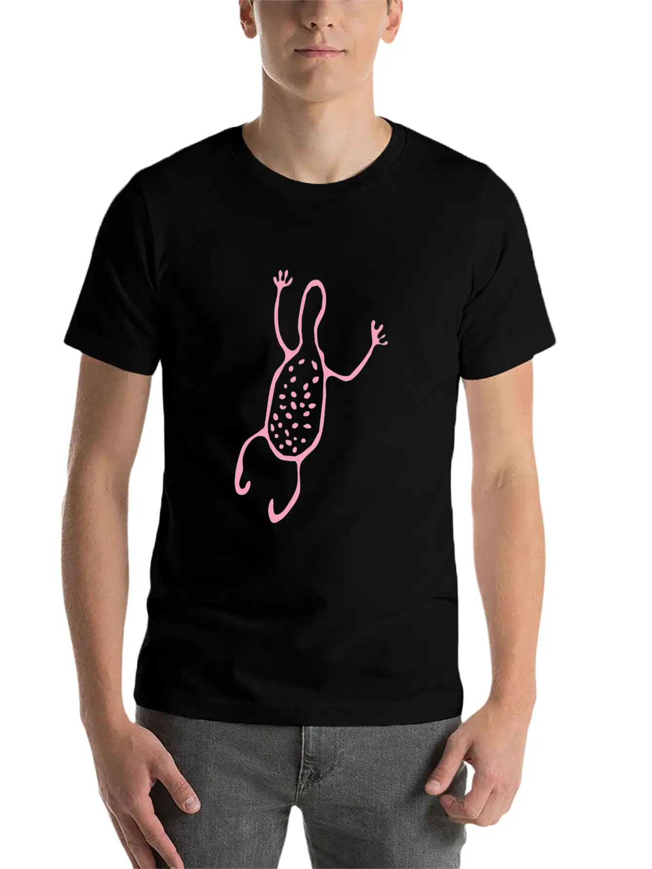 Cute Creature Pink Tribal Art Tribe Floral Paleo Essential Unisex Summer Tee – Soft Cotton Casual Fit