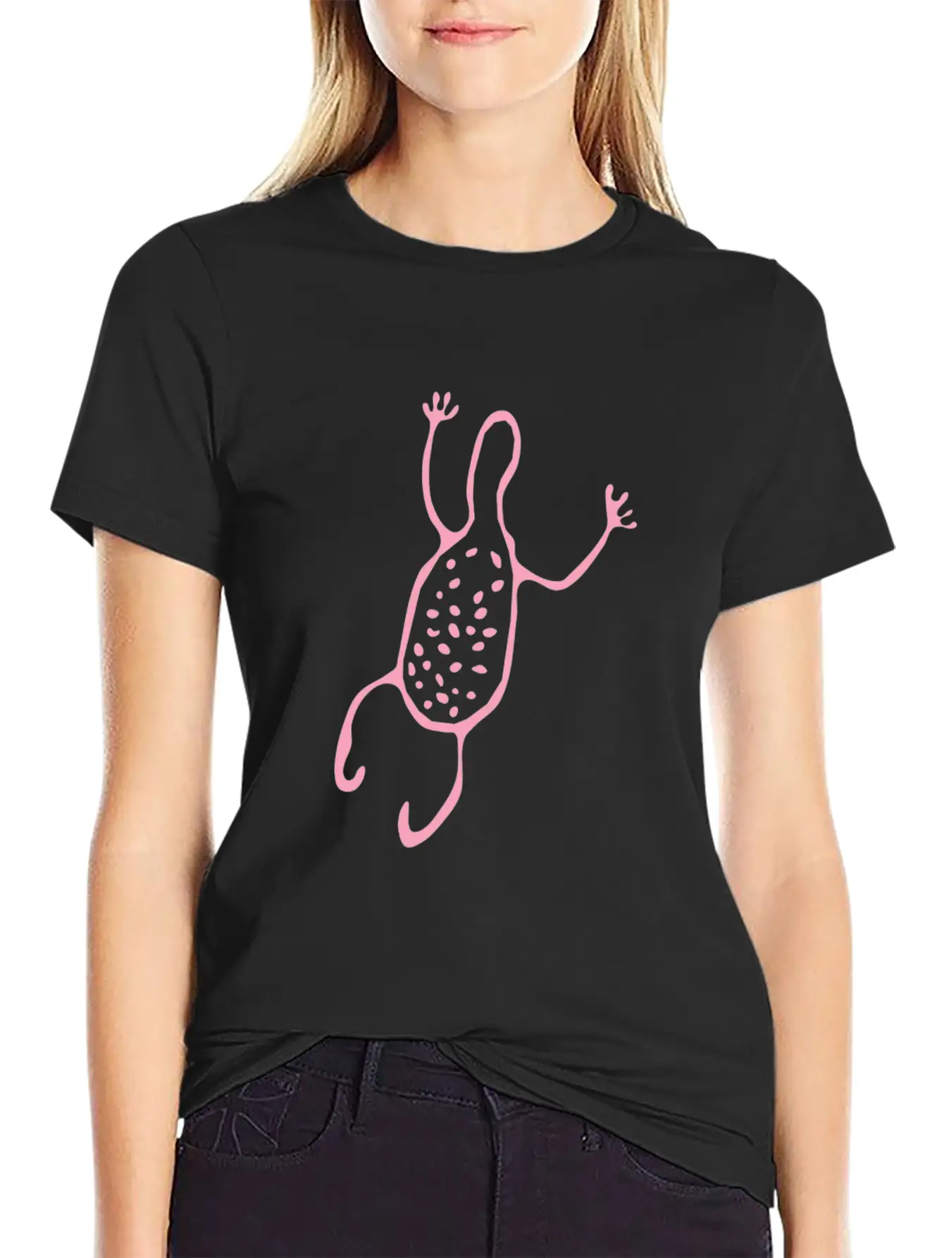 Cute Creature Pink Tribal Art Tribe Floral Paleo Essential Unisex Summer Tee – Soft Cotton Casual Fit