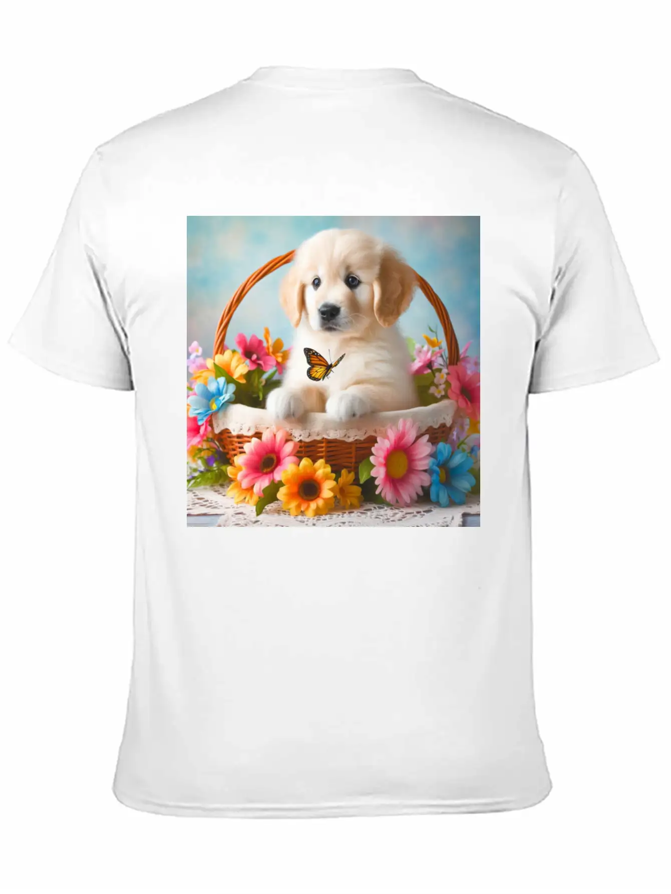 Cute Puppy Classic Cotton Tee – Unisex Comfort For Any Season
