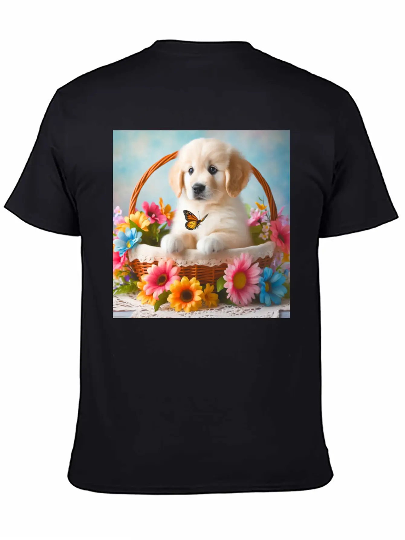 Cute Puppy Classic Cotton Tee – Unisex Comfort For Any Season