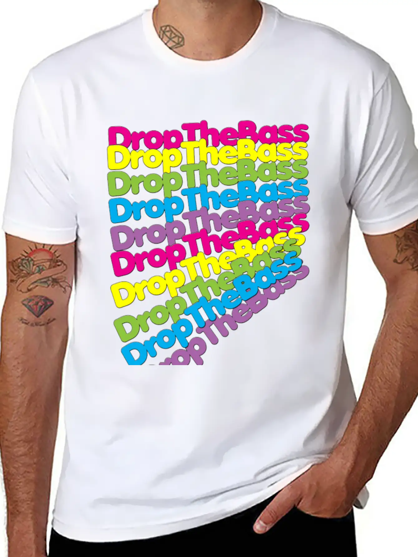 Drop The Bass Casual Graphic T-Shirt – Simple And Comfortable Daily Wear