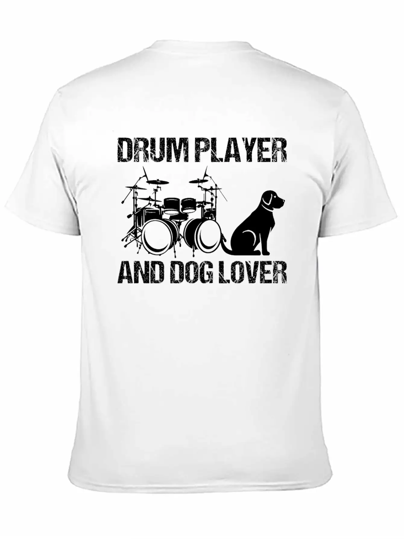 Drum Player And Dog Lover Drumming Musician Drums Classic Cotton Tee – Unisex Comfort For Any Season