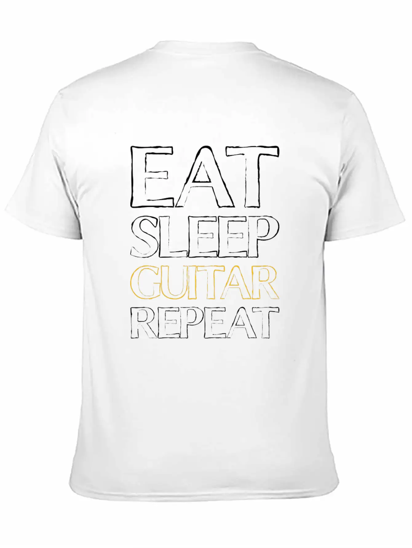 Eat Sleep Guitar Essential Unisex Summer Tee – Soft Cotton Casual Fit