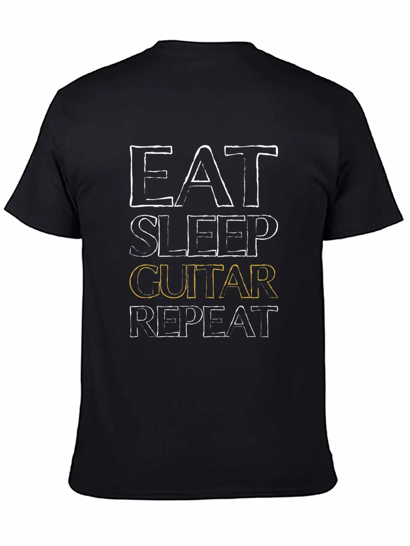 Eat Sleep Guitar Essential Unisex Summer Tee – Soft Cotton Casual Fit