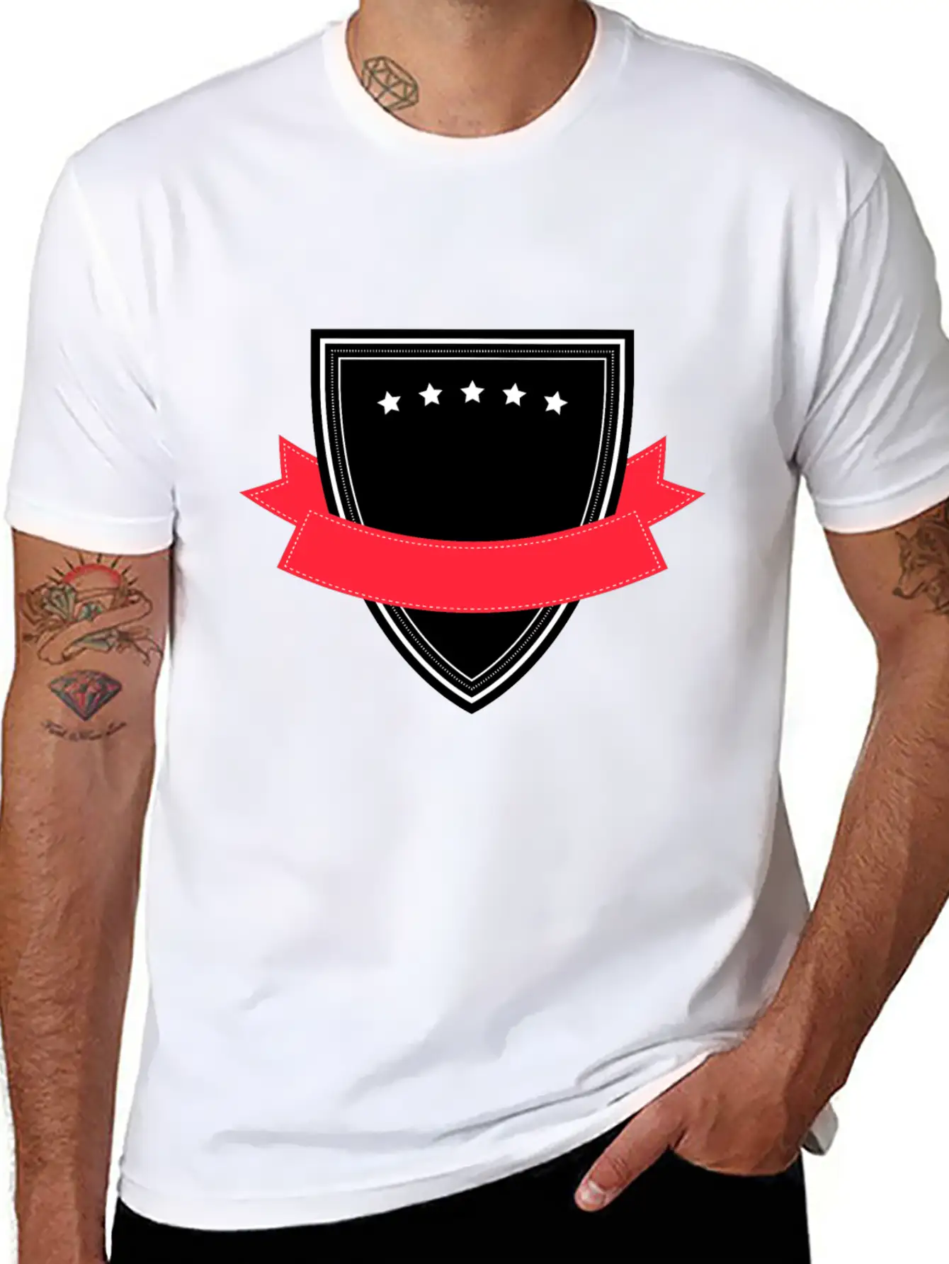Emblem Banner Classic Cotton Tee – Unisex Comfort For Any Season