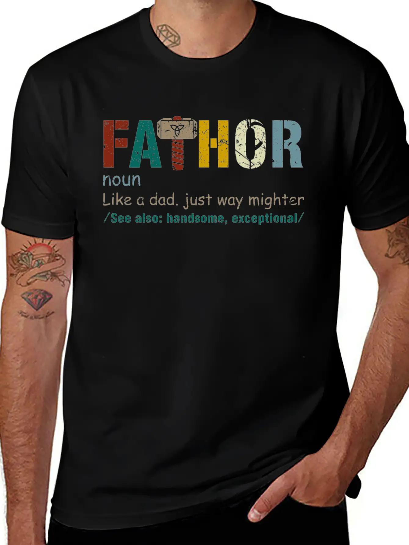 Fa-Thor Like Dad Just Way Mightier Hero Classic Cotton Tee – Unisex Comfort For Any Season