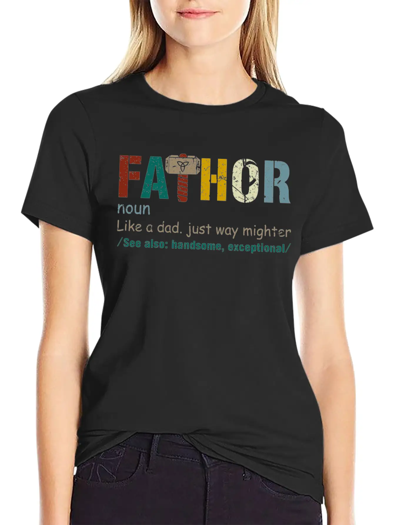 Fa-Thor Like Dad Just Way Mightier Hero Classic Cotton Tee – Unisex Comfort For Any Season