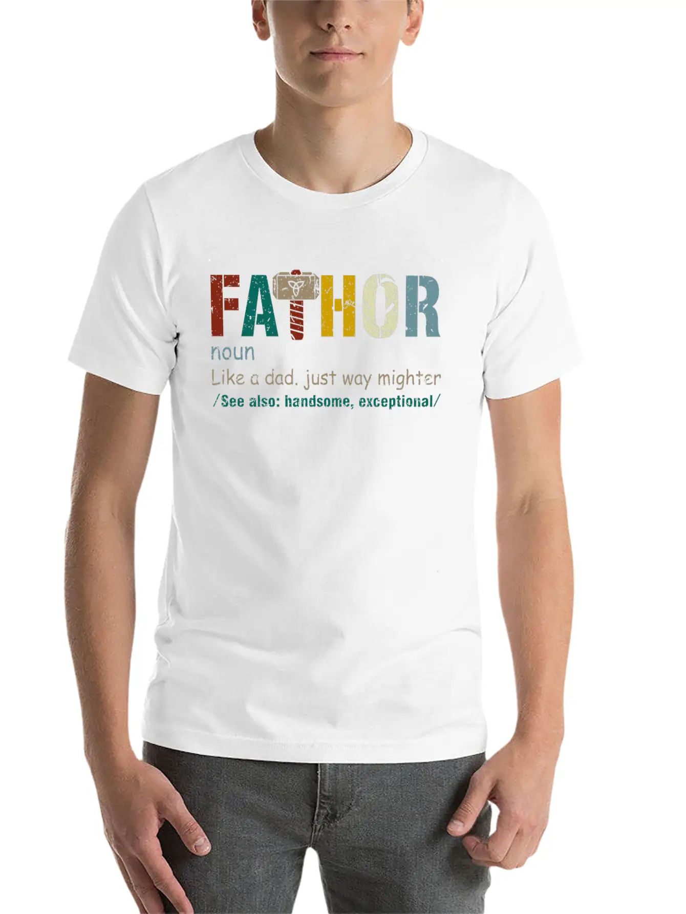 Fa-Thor Like Dad Just Way Mightier Hero Classic Cotton Tee – Unisex Comfort For Any Season