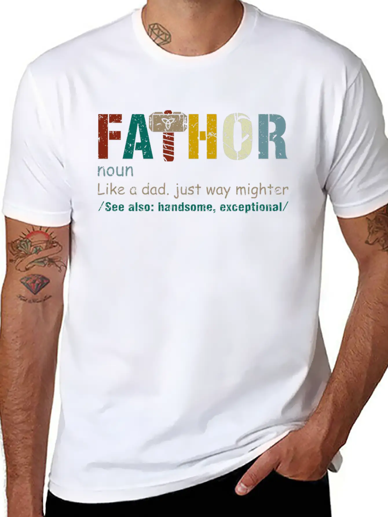 Fa-Thor Like Dad Just Way Mightier Hero Classic Cotton Tee – Unisex Comfort For Any Season