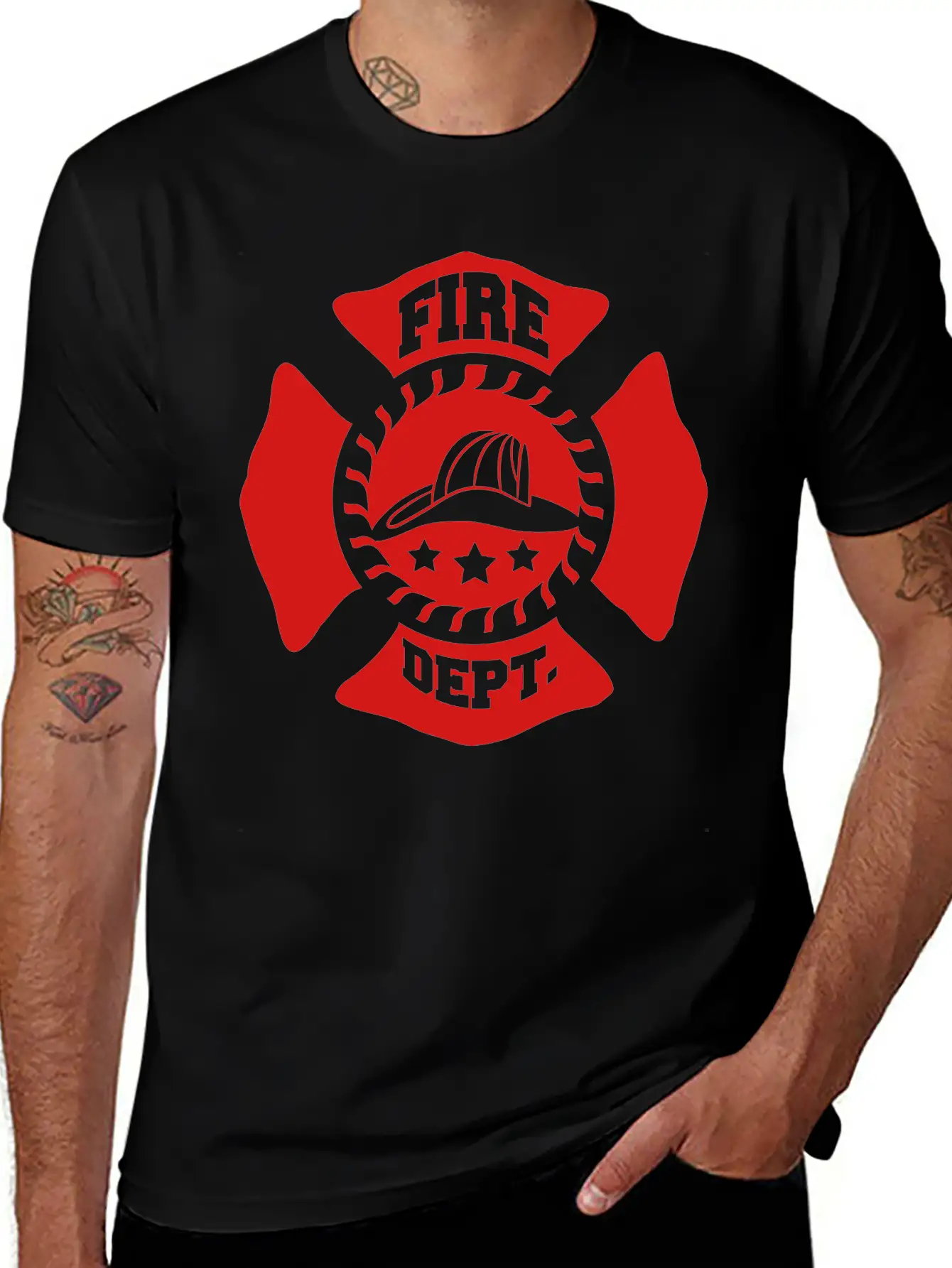 Fire Brigade Logo Symbol Design Classic Cotton Tee – Unisex Comfort For Any Season