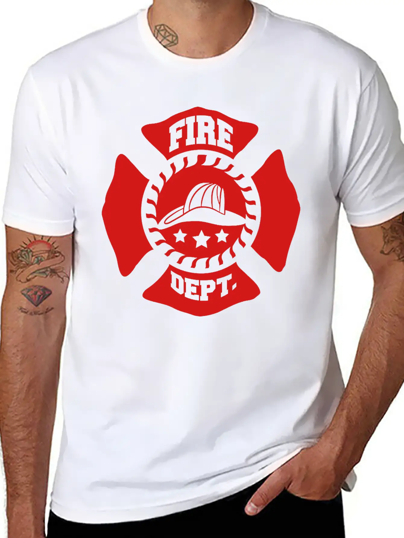 Fire Brigade Logo Symbol Design Classic Cotton Tee – Unisex Comfort For Any Season