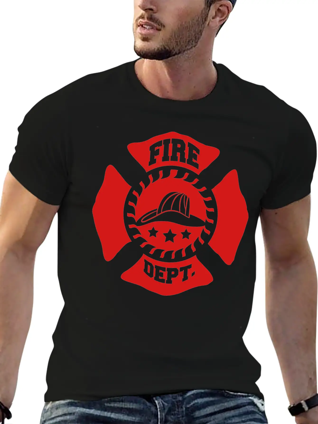 Fire Brigade Logo Symbol Design Classic Cotton Tee – Unisex Comfort For Any Season