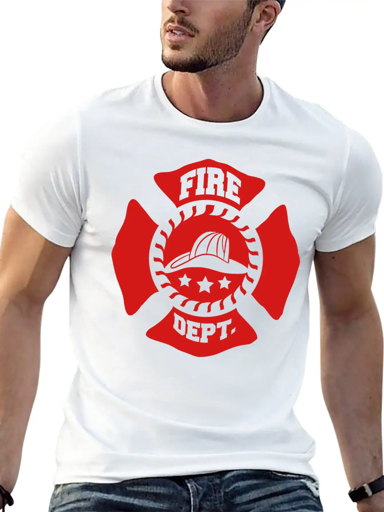 Fire Brigade Logo Symbol Design Classic Cotton Tee – Unisex Comfort For Any Season