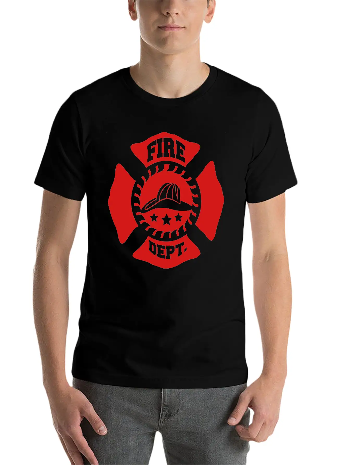 Fire Brigade Logo Symbol Design Classic Cotton Tee – Unisex Comfort For Any Season