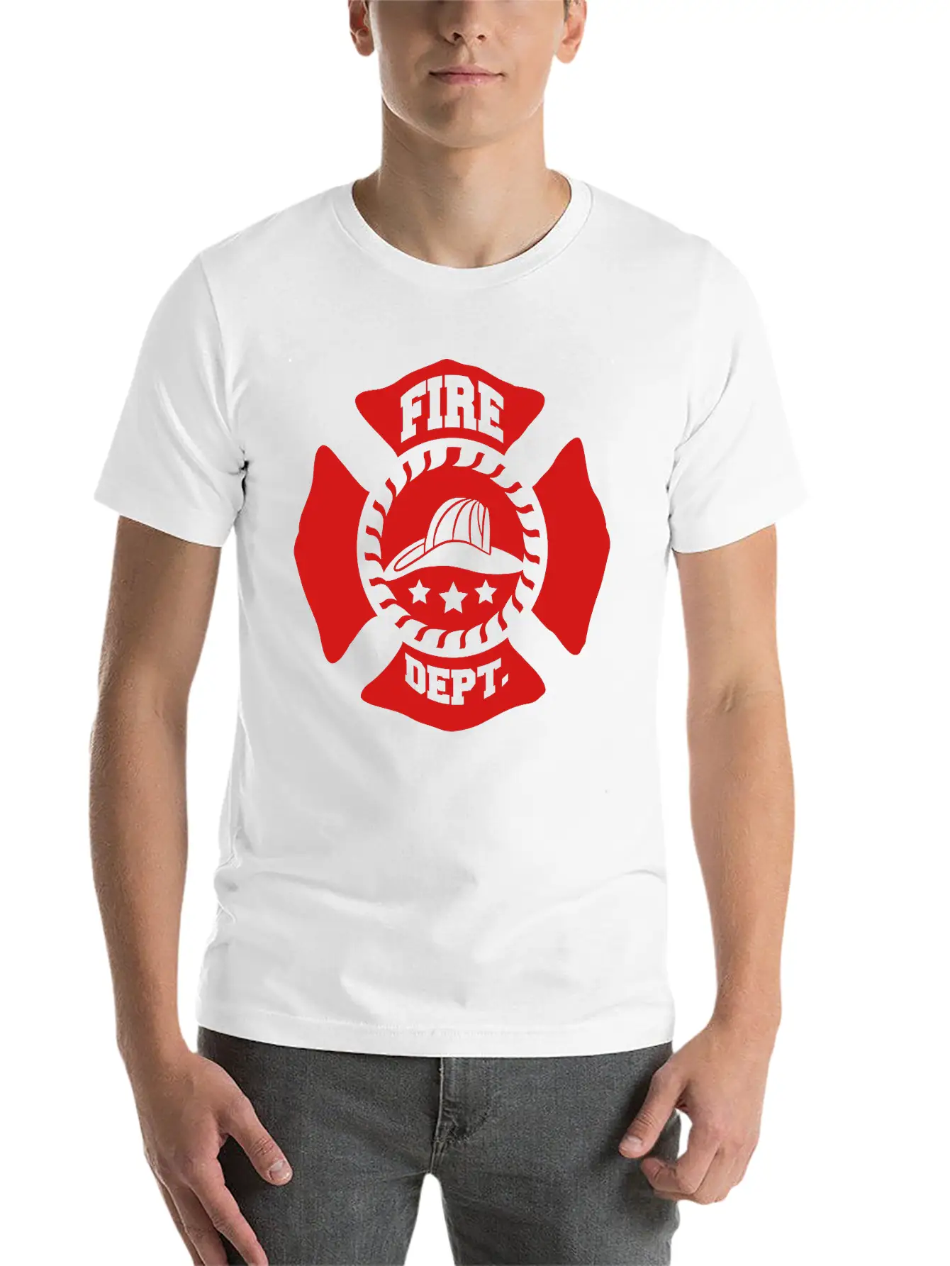 Fire Brigade Logo Symbol Design Classic Cotton Tee – Unisex Comfort For Any Season