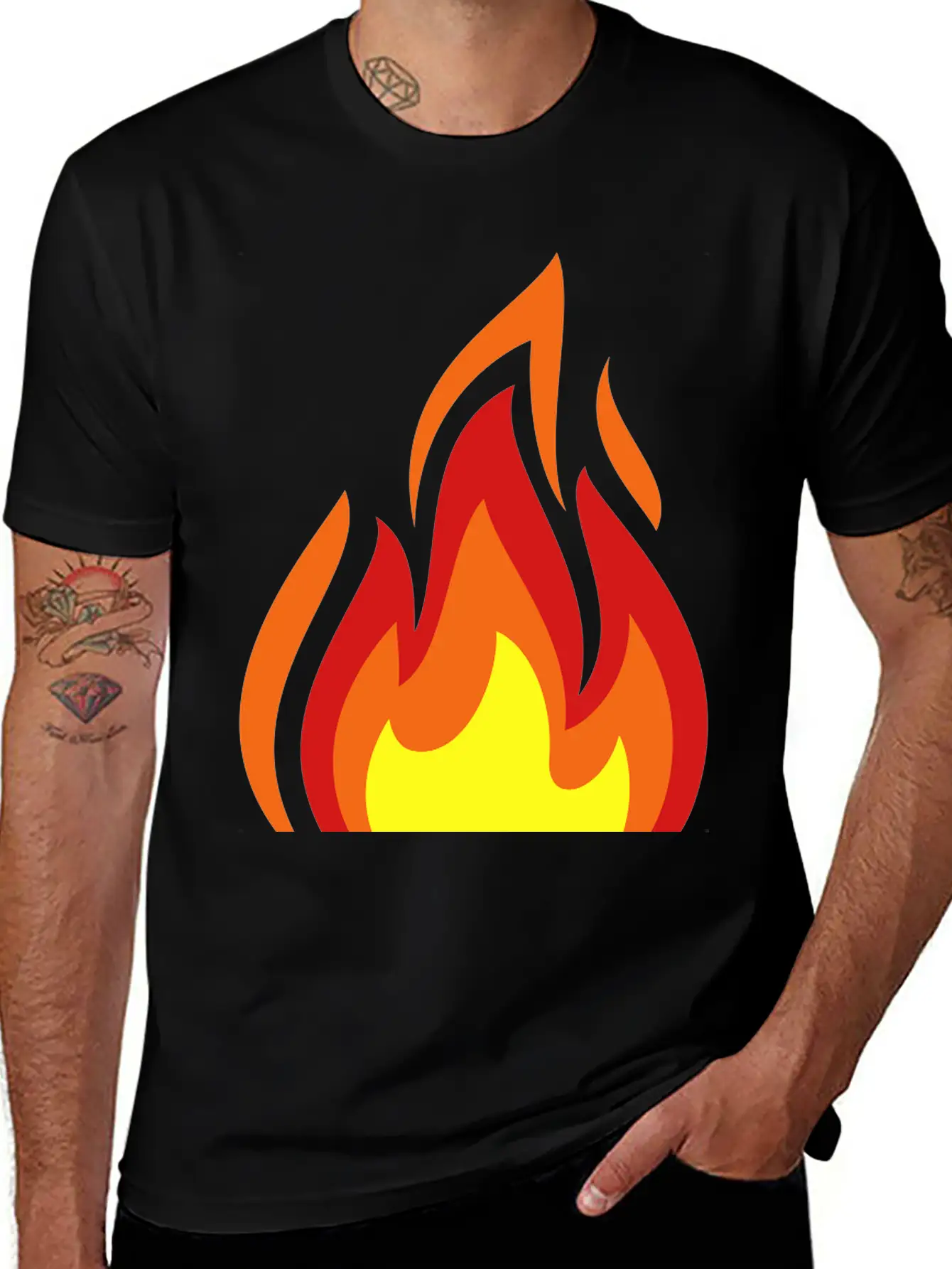 Flame Casual Graphic T-Shirt – Simple And Comfortable Daily Wear