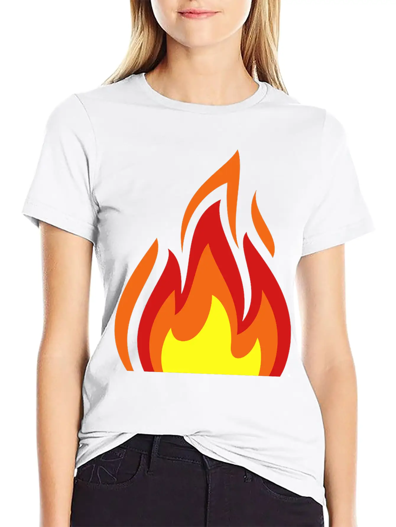 Flame Casual Graphic T-Shirt – Simple And Comfortable Daily Wear