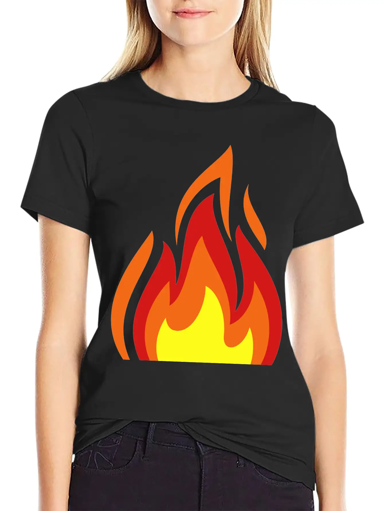 Flame Casual Graphic T-Shirt – Simple And Comfortable Daily Wear