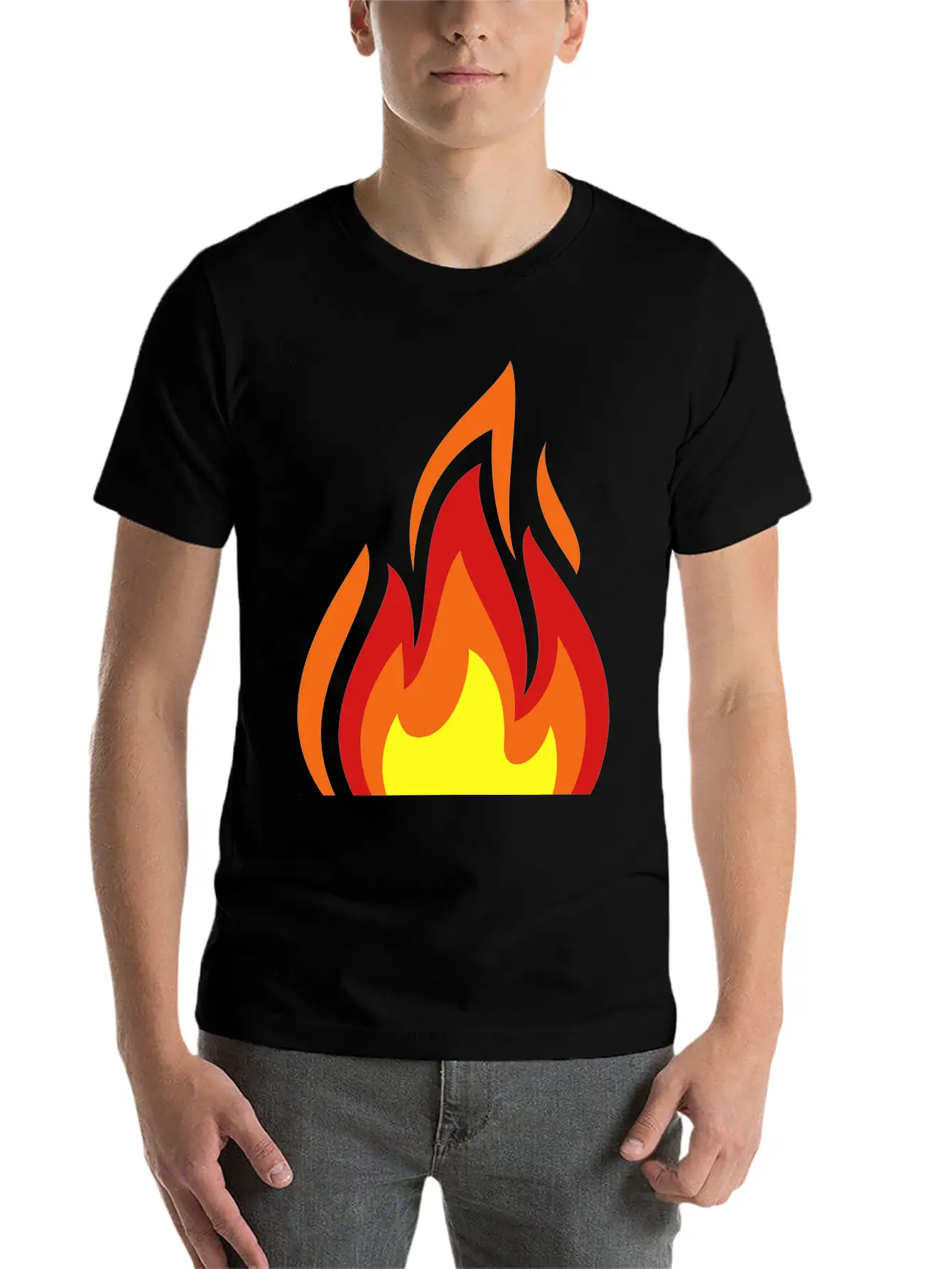 Flame Casual Graphic T-Shirt – Simple And Comfortable Daily Wear