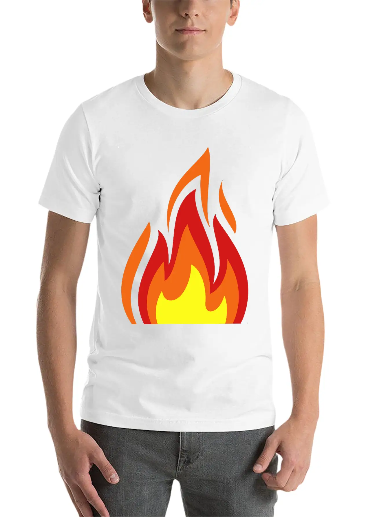 Flame Casual Graphic T-Shirt – Simple And Comfortable Daily Wear