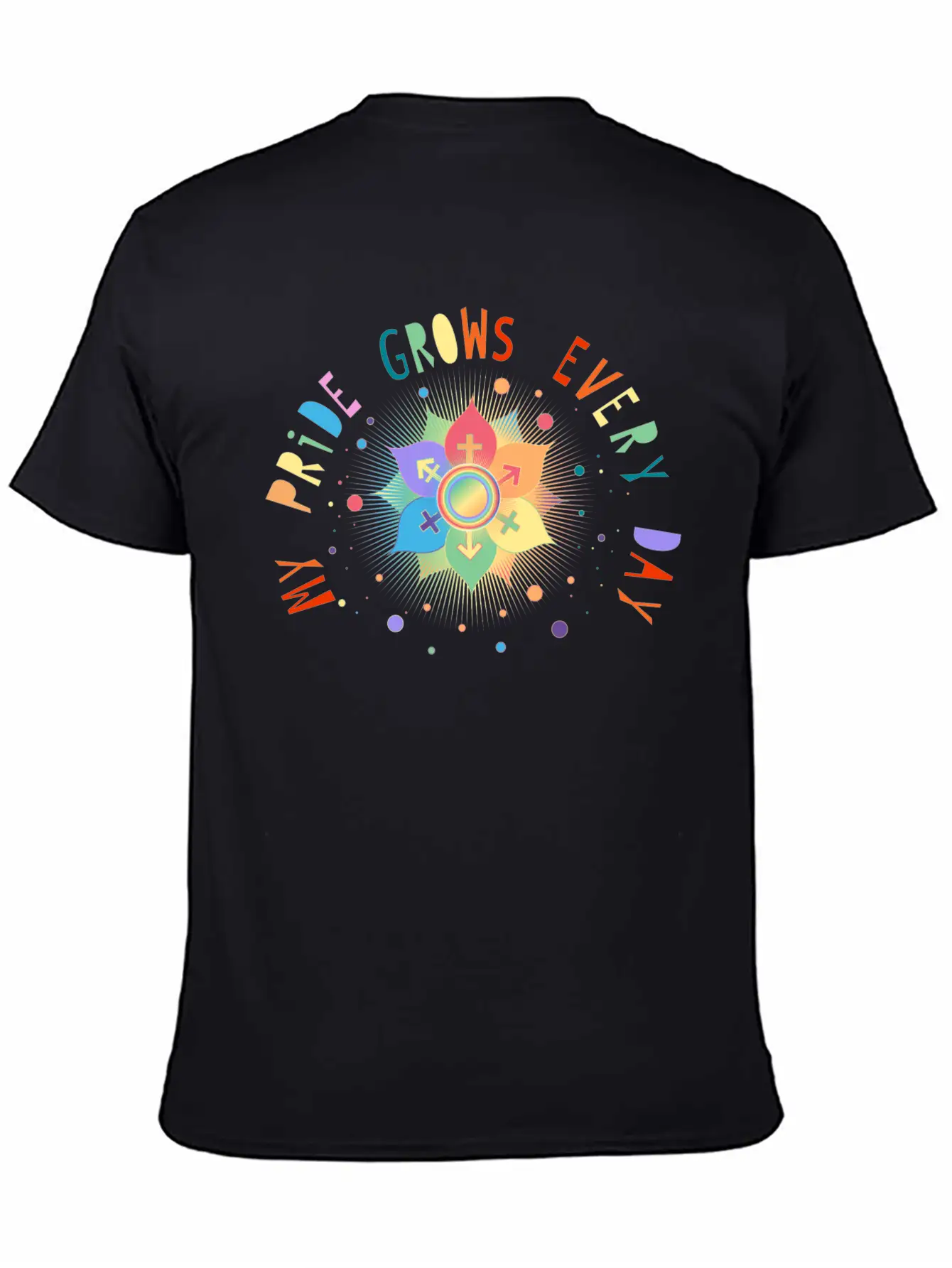 Flower With Gender Symbols Pride & Belonging Classic Cotton Tee – Unisex Comfort For Any Season