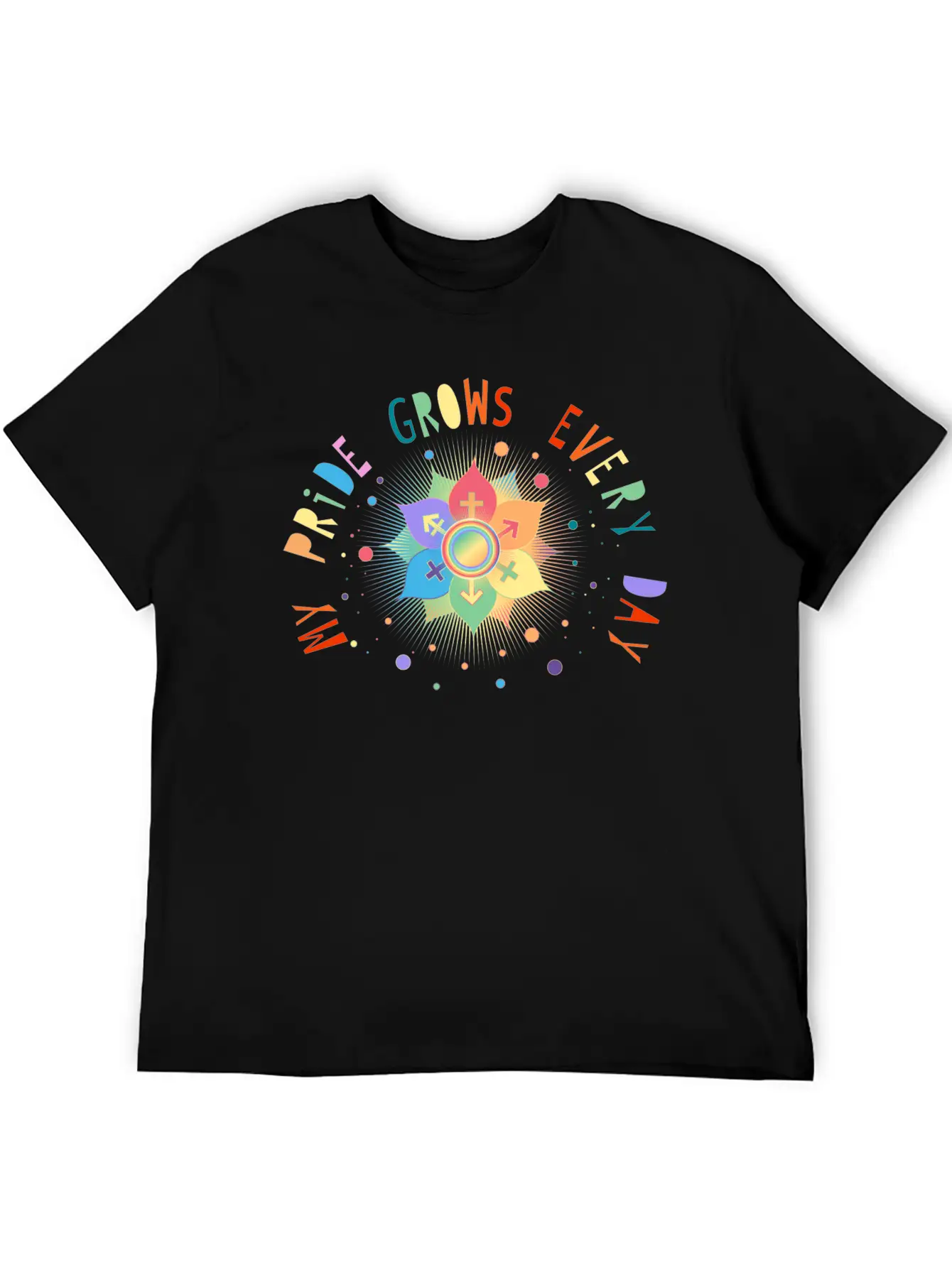 Flower With Gender Symbols Pride & Belonging Classic Cotton Tee – Unisex Comfort For Any Season