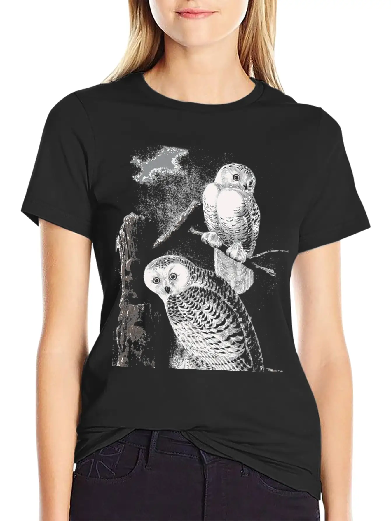 Funny Cute Snowy Owls Bird Animal Owl Face Owl Mom Classic Cotton Tee – Unisex Comfort For Any Season