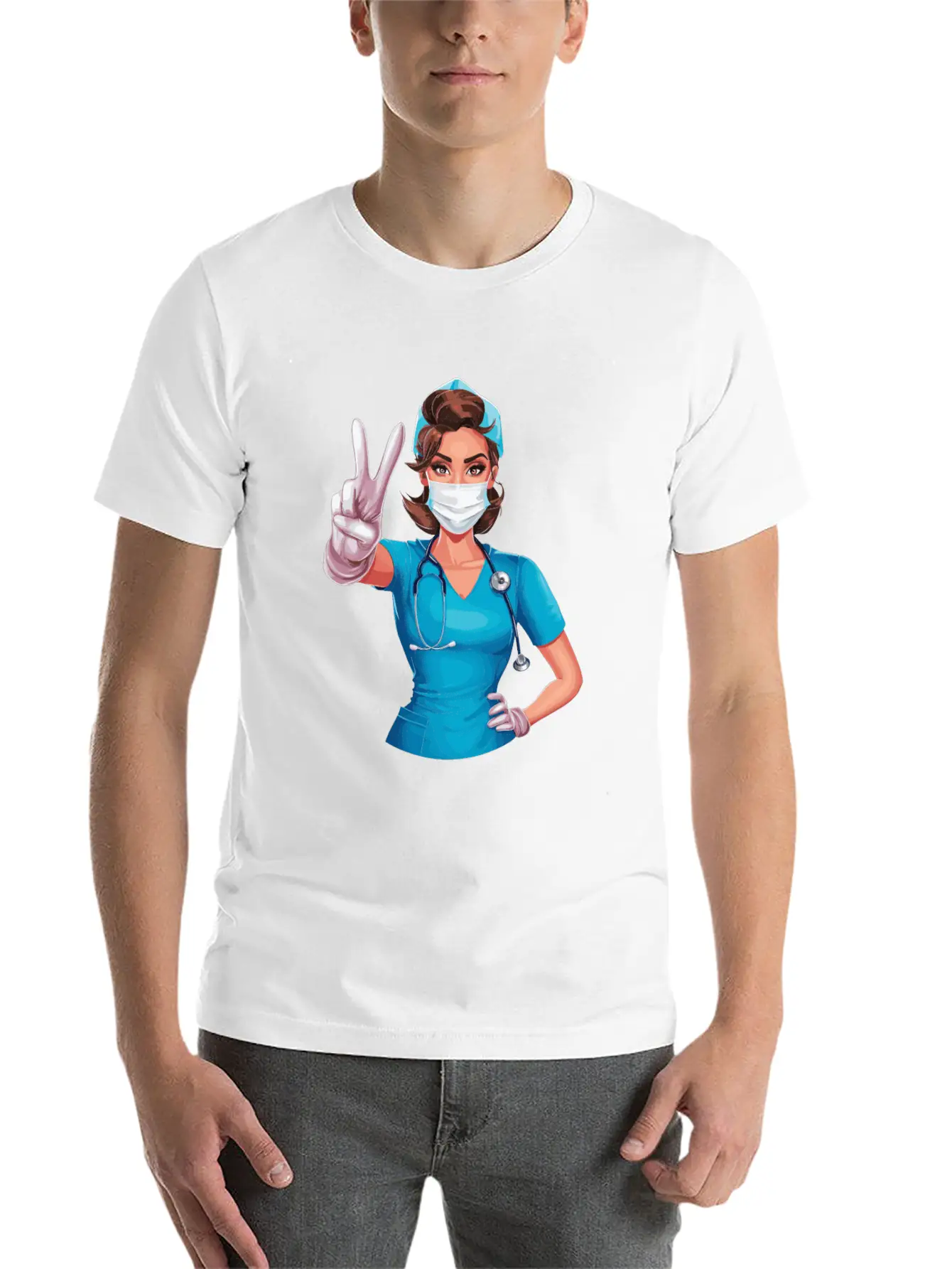 Funny Nurse With Humor Design For A Nurses Simple Everyday Graphic Tee – Lightweight Summer Wear