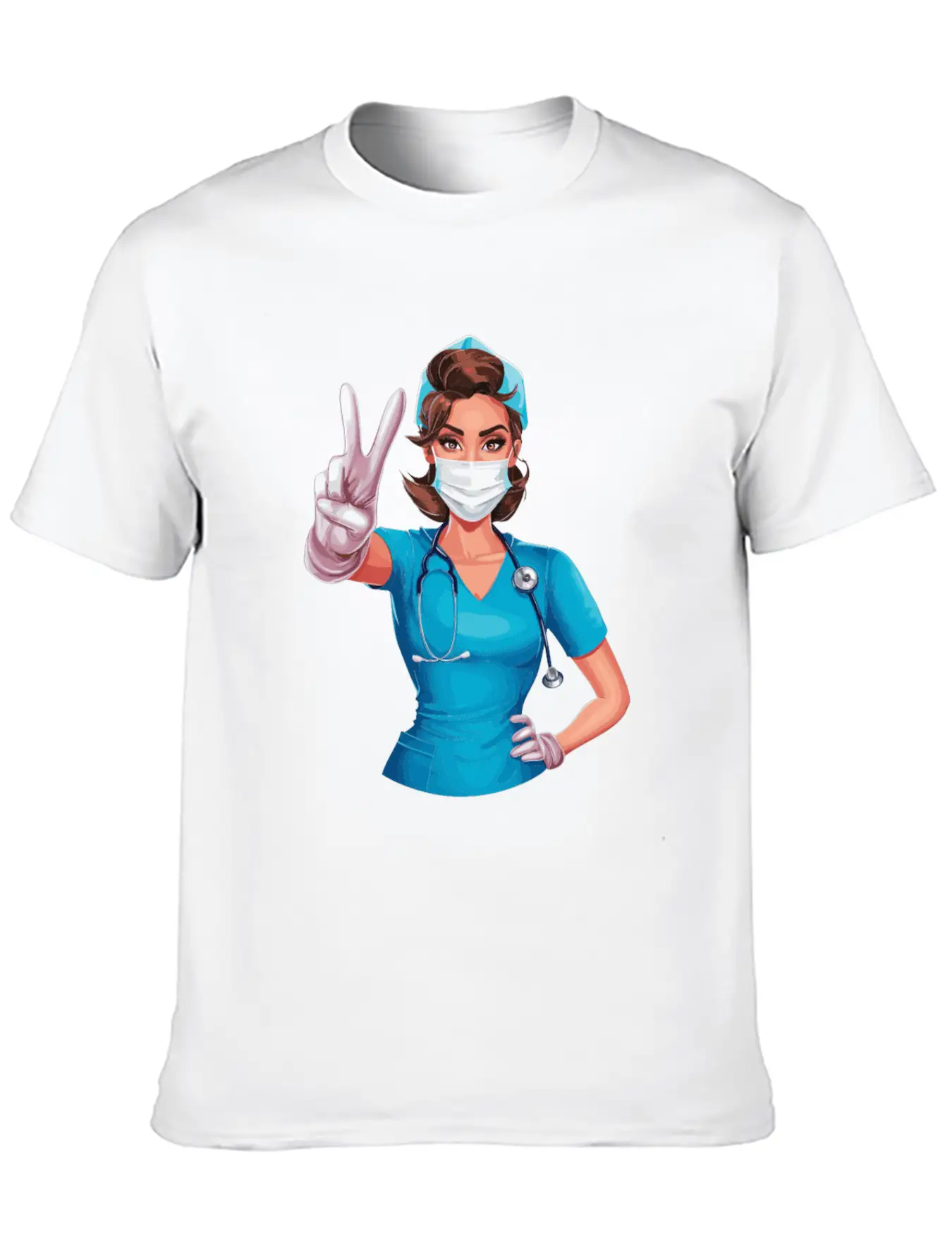 Funny Nurse With Humor Design For A Nurses Simple Everyday Graphic Tee – Lightweight Summer Wear