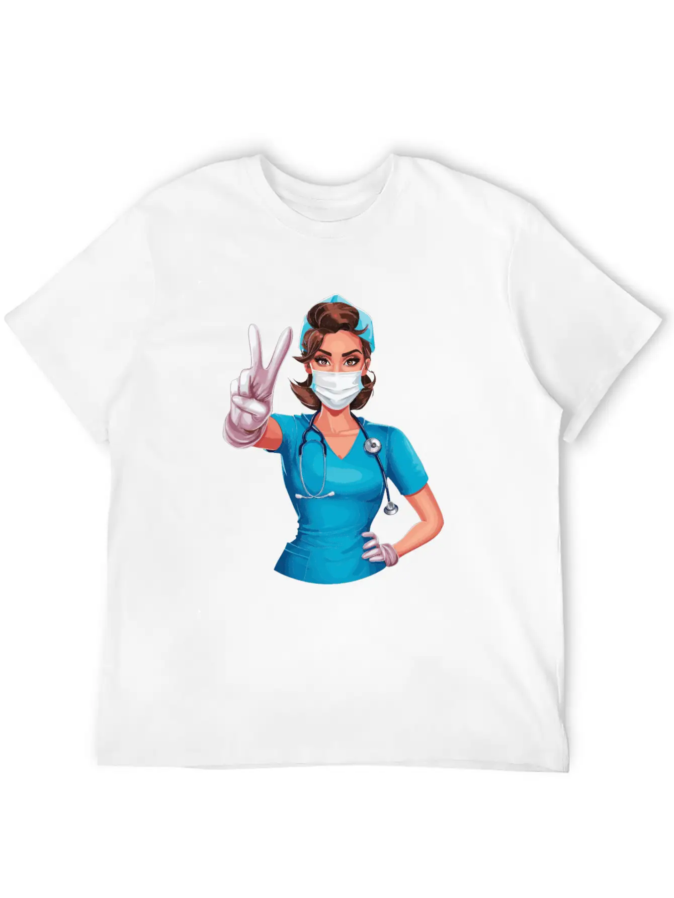 Funny Nurse With Humor Design For A Nurses Simple Everyday Graphic Tee – Lightweight Summer Wear