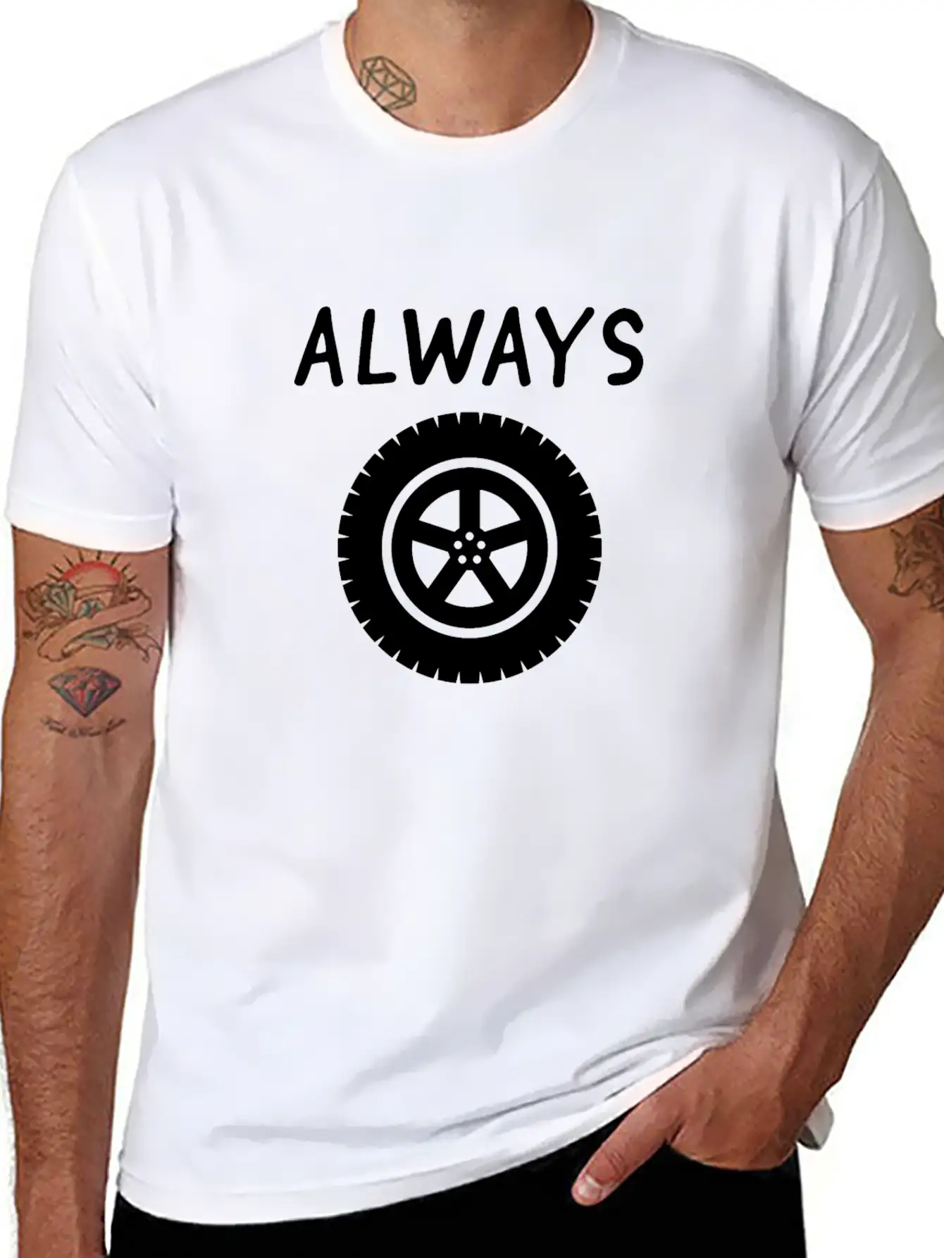 Funny Tired Saying - Always Tire - Always Tired Classic Cotton Tee – Unisex Comfort For Any Season