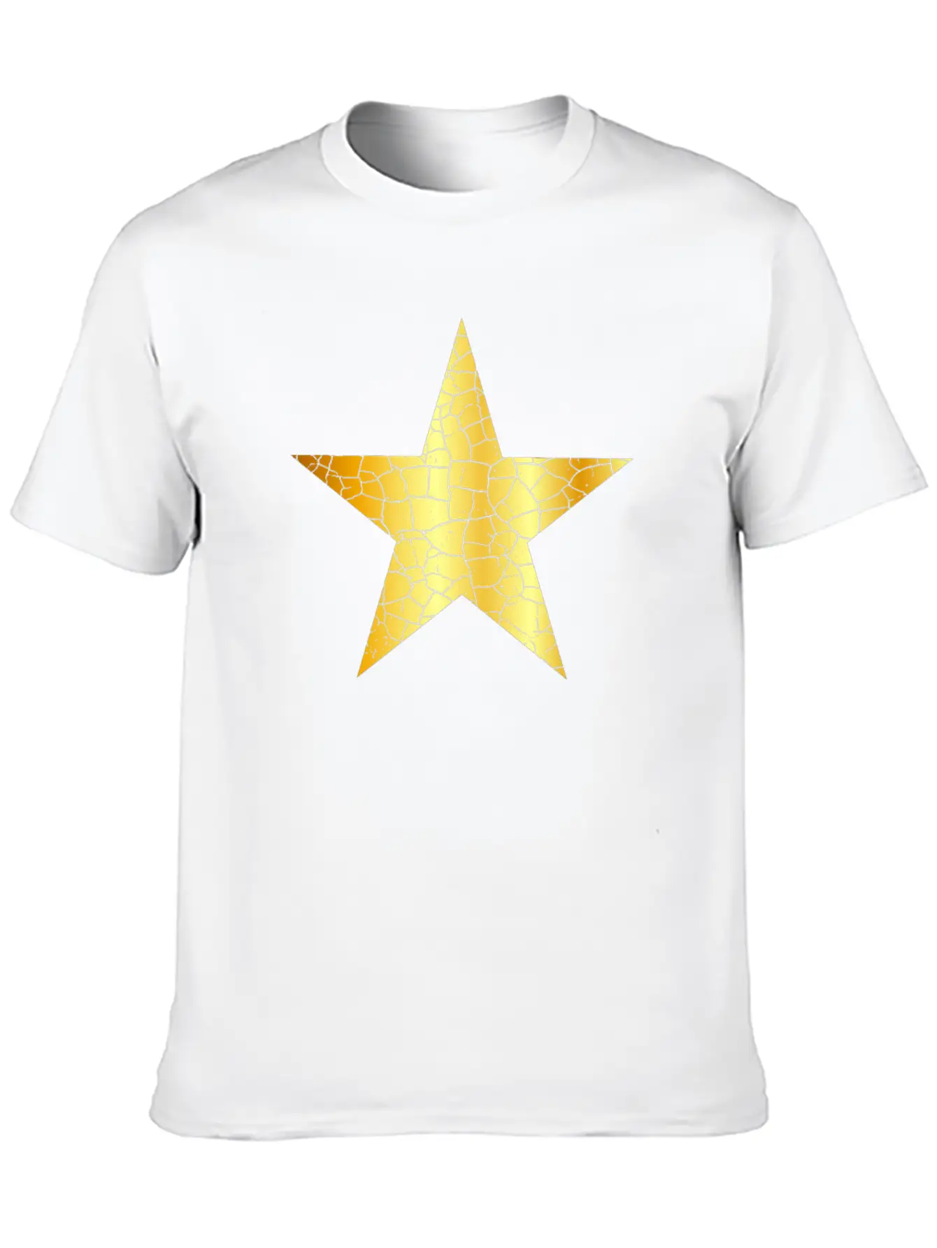 Gold Star - Golden Star VINTAGE Casual Graphic T-Shirt – Simple And Comfortable Daily Wear