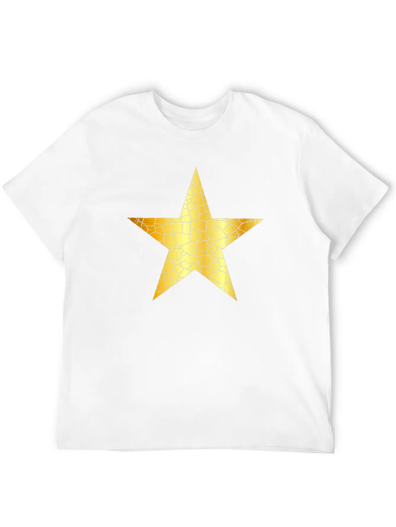 Gold Star - Golden Star VINTAGE Casual Graphic T-Shirt – Simple And Comfortable Daily Wear