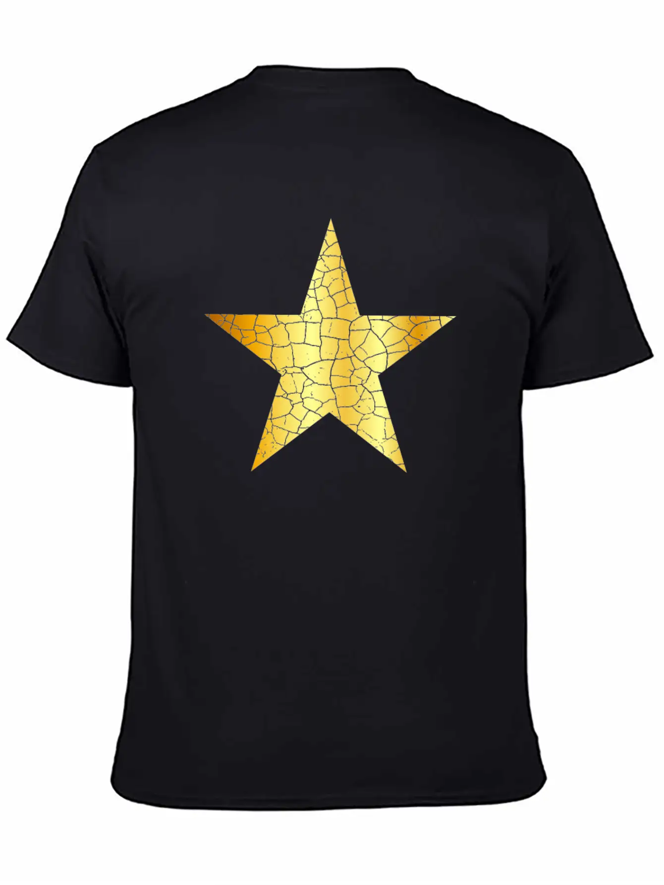 Gold Star - Golden Star VINTAGE Casual Graphic T-Shirt – Simple And Comfortable Daily Wear