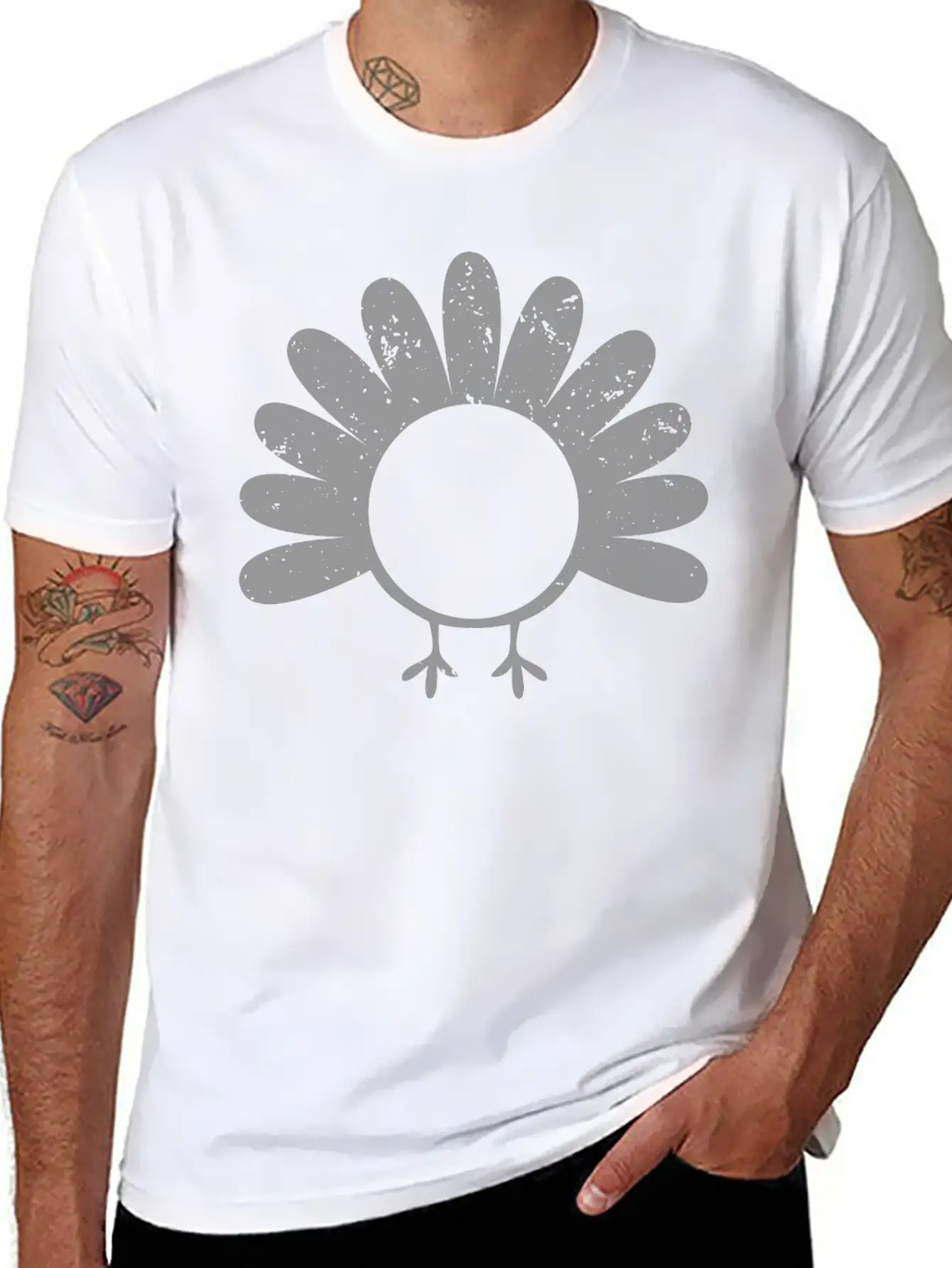 GRUNGE TURKEY Casual Graphic T-Shirt – Simple And Comfortable Daily Wear