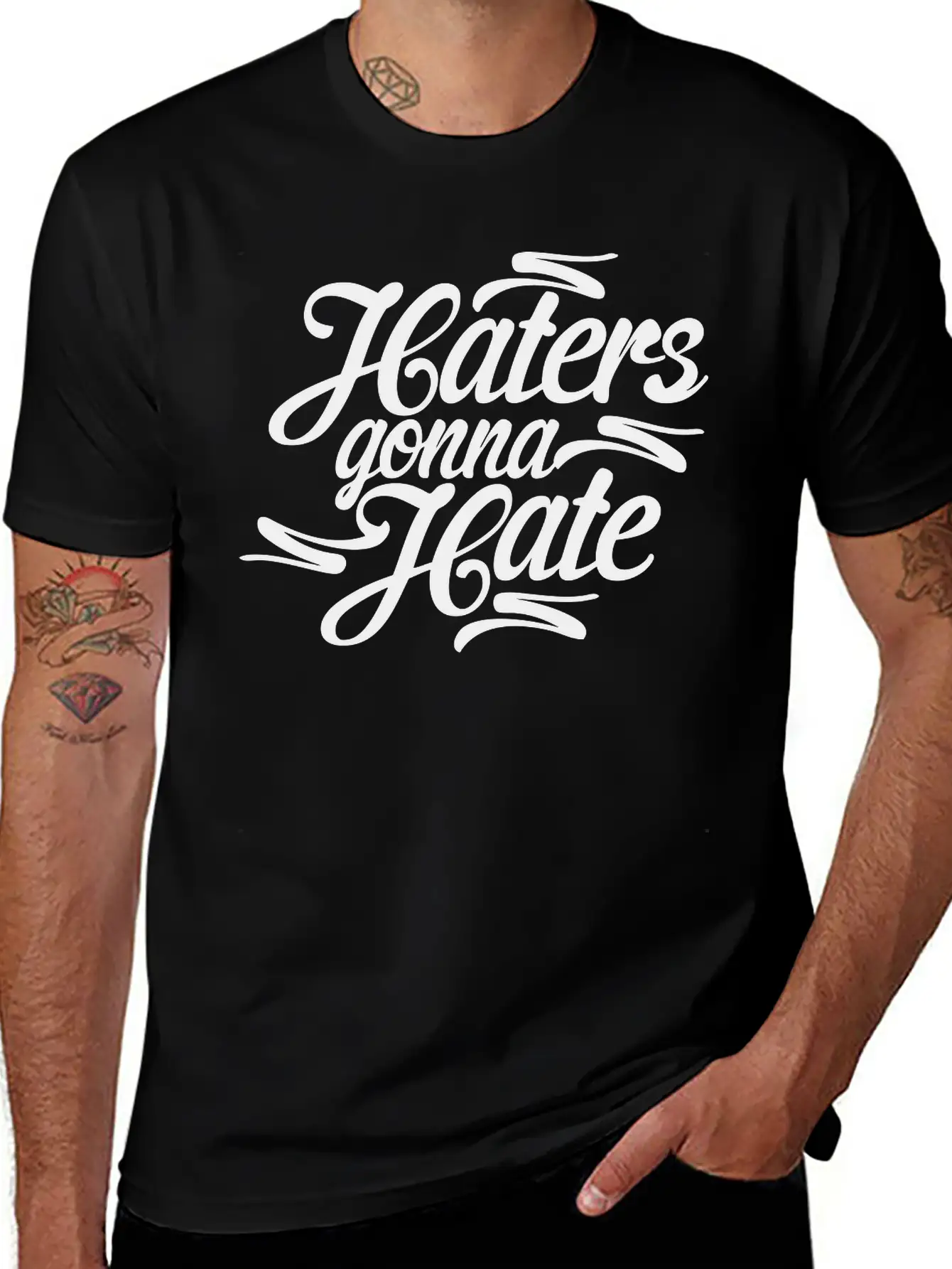 Haters Gonna Hate Casual Graphic T-Shirt – Simple And Comfortable Daily Wear