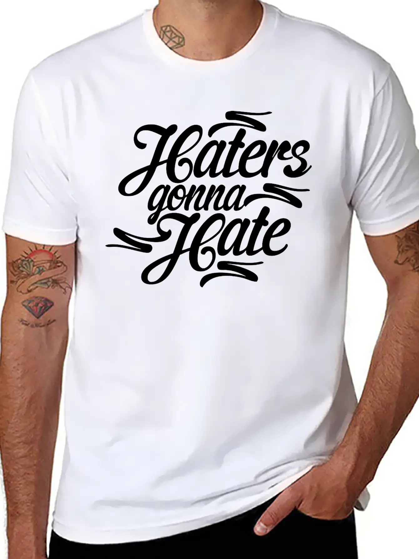 Haters Gonna Hate Casual Graphic T-Shirt – Simple And Comfortable Daily Wear