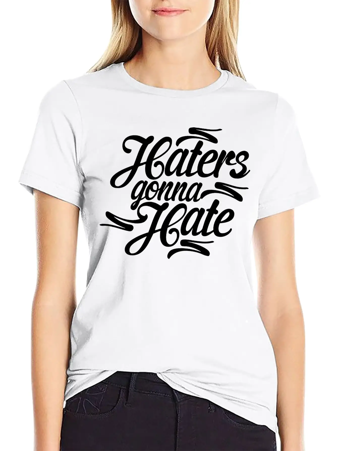 Haters Gonna Hate Casual Graphic T-Shirt – Simple And Comfortable Daily Wear